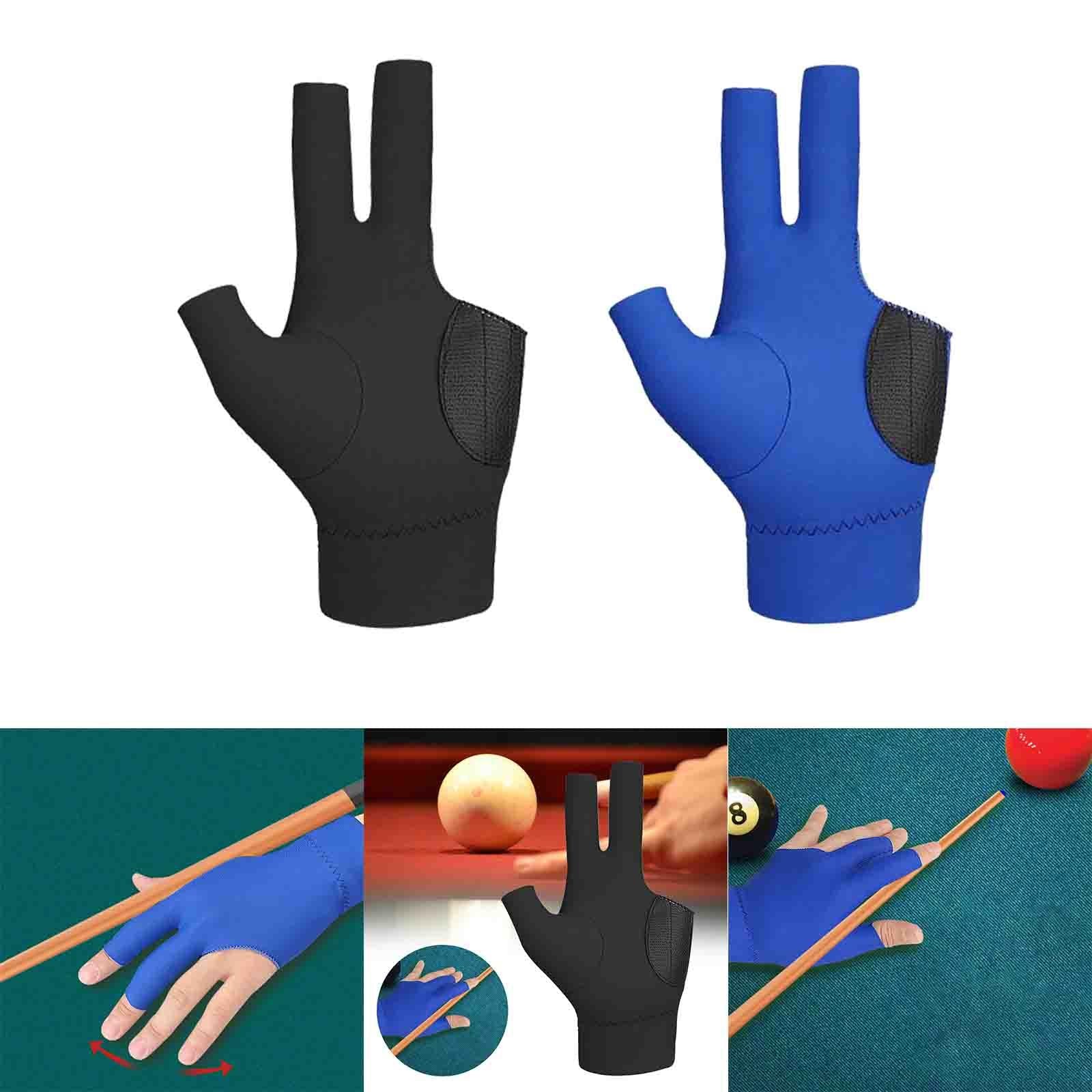 2x Three Fingers Billiard Glove Women Mitts Comfortable Snooker Sport Glove