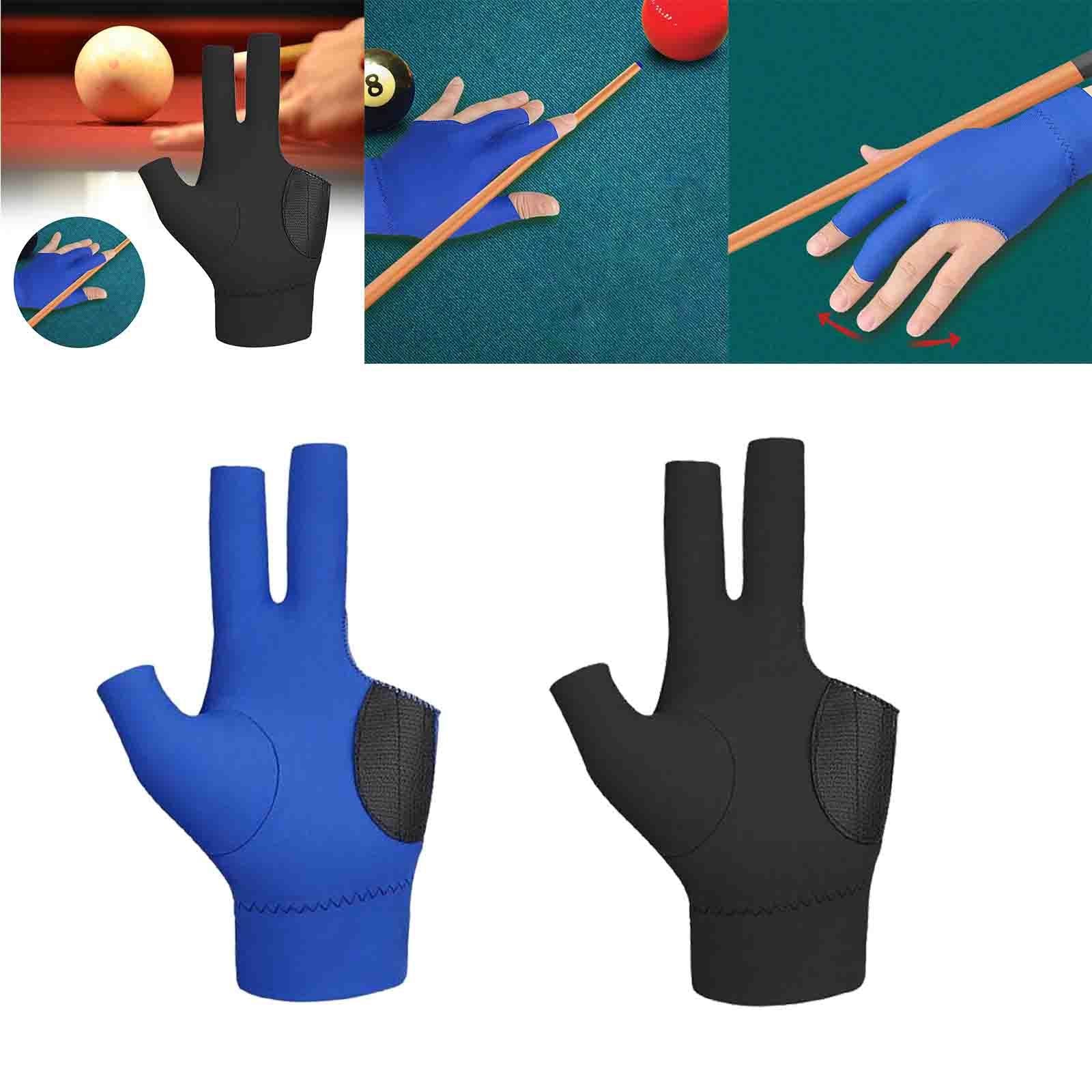 2x Three Fingers Billiard Glove Women Mitts Comfortable Snooker Sport Glove