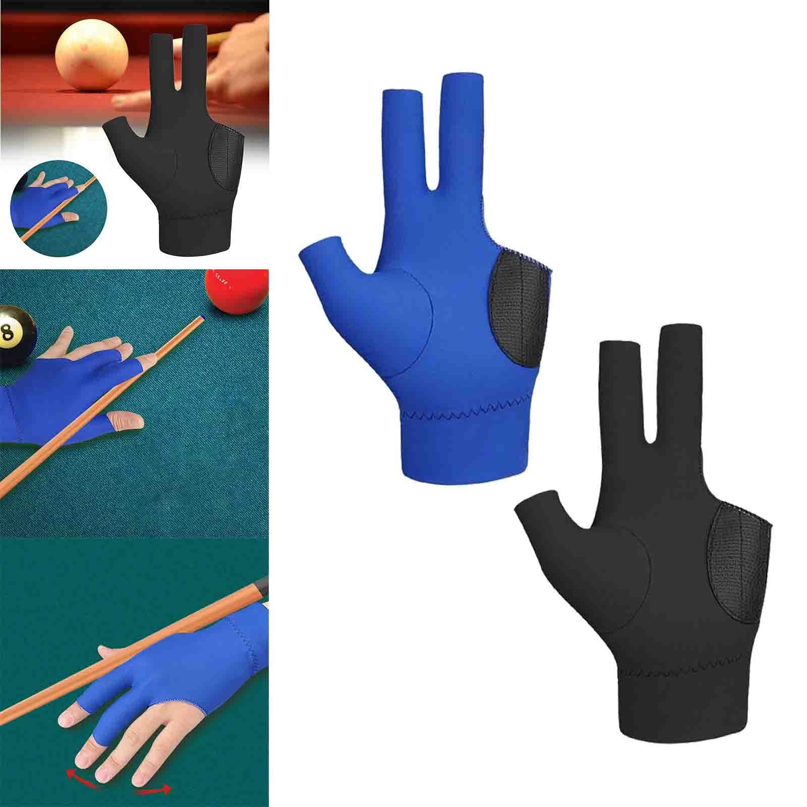 2x Three Fingers Billiard Glove Women Mitts Comfortable Snooker Sport Glove
