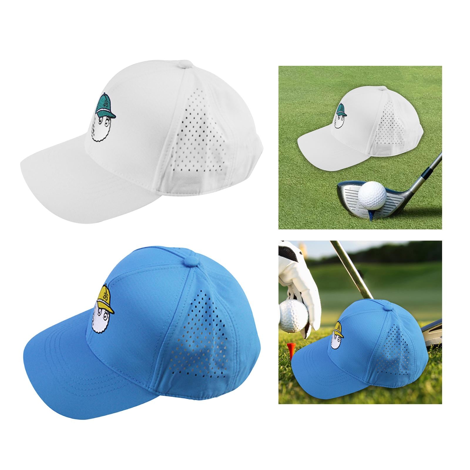 2pcs Golf Cap Sporting Equipment Burning Hole Hat for Walking Sports Women