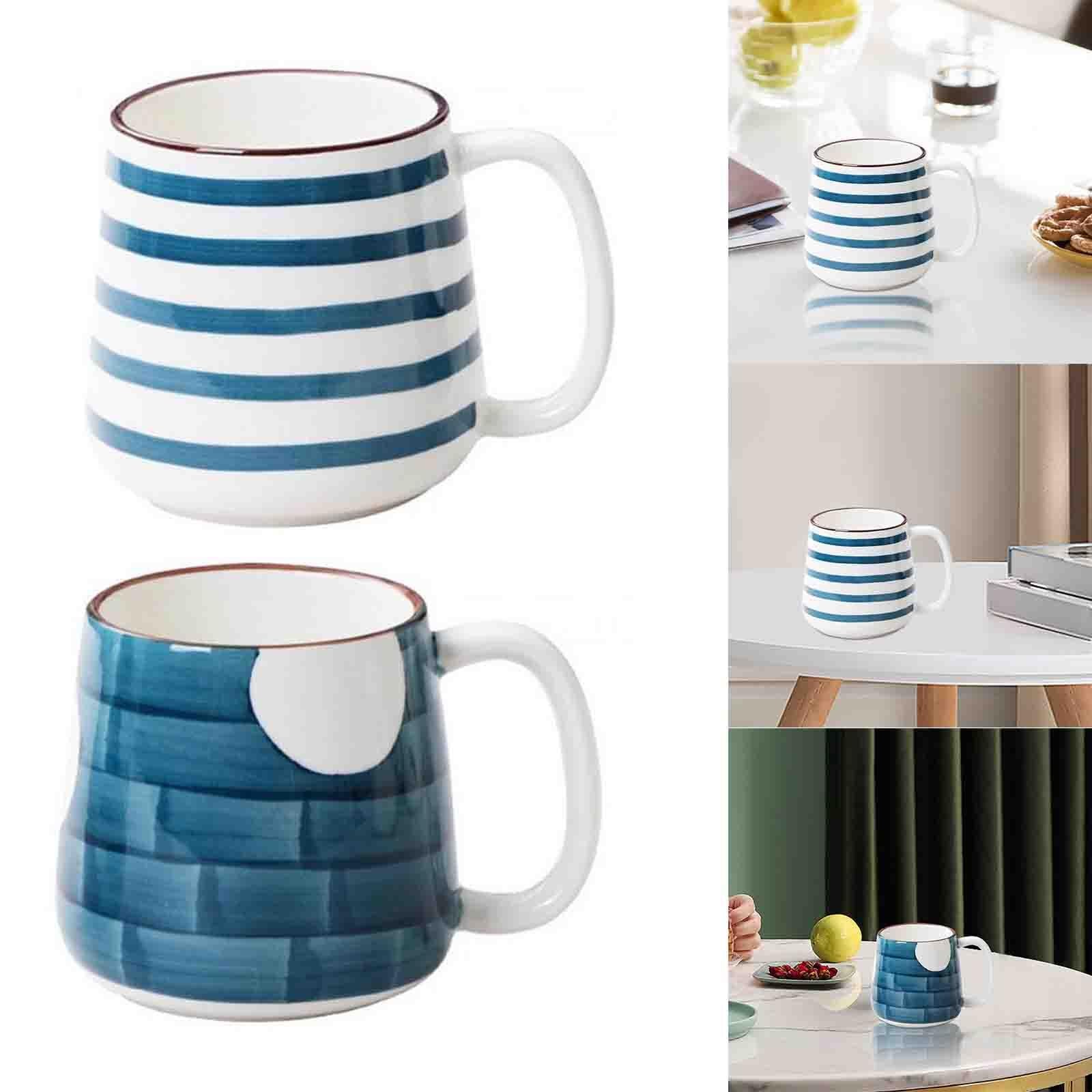 2pcs Father's Day Gift Mug with Handle 480ml Hand Painted Mug for Dad