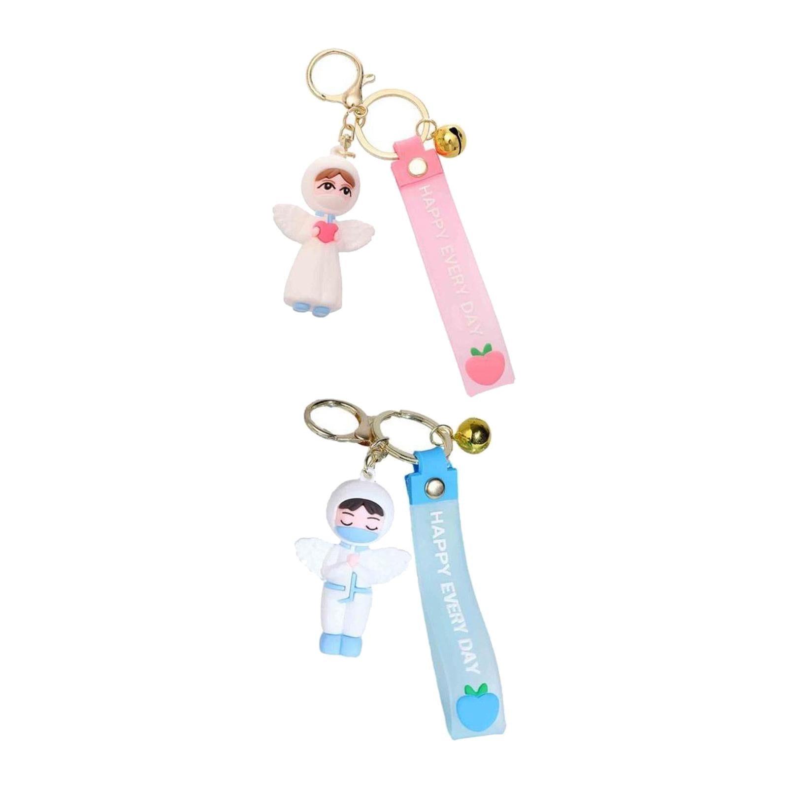 4x Pieces Nurse Gifts Nurse Keychain pink and blue for Women Nurse Day