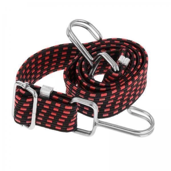 4xHeavy Duty Elastic BUNGEE CORD Travel Luggage Strap with Hooks Red 2m