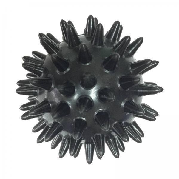 5xSpike Massage Ball Exercise Foot Massage Ball for Back Hand Palms Feet Soles Black