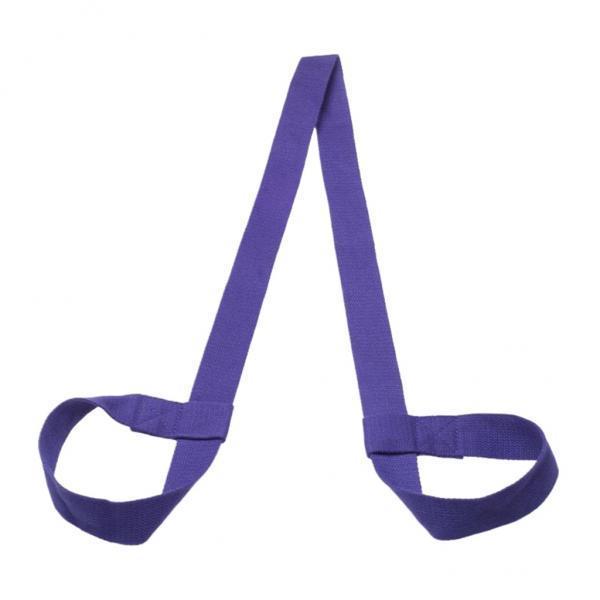 6xCotton Yoga Mat Strap Pilates Mat Carrier Fitness Stretchy Loop Purple