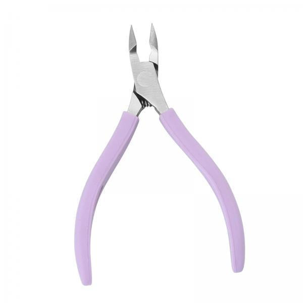 6xStainless Steel Cuticle Cutter Scissors Anti Slip Silicone Handle Salon Purple