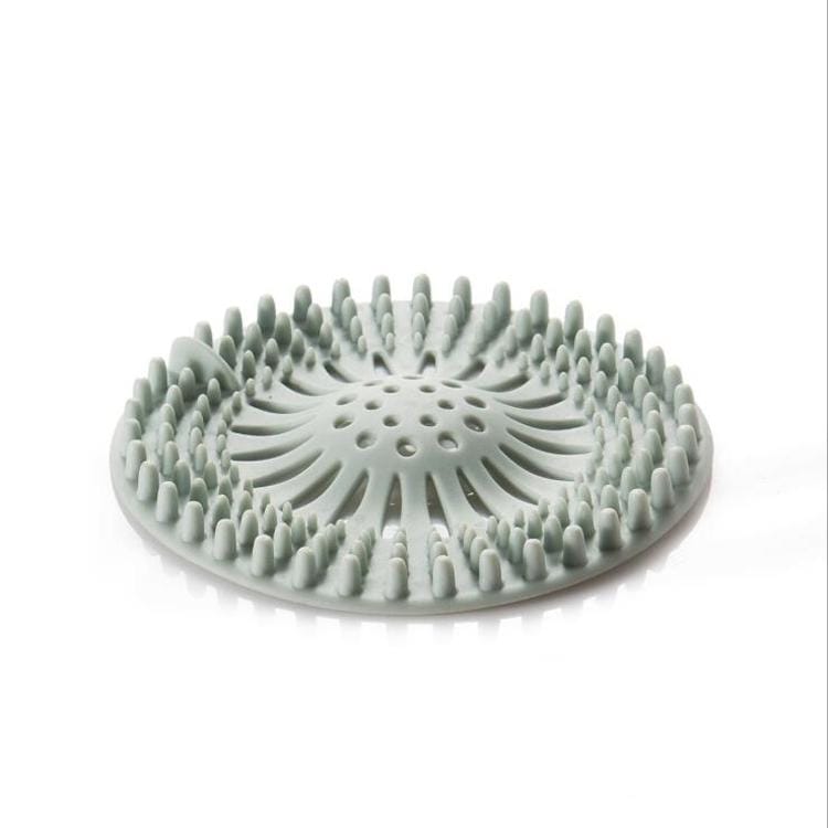 10 PCS Bathroom Kitchen Hair filter Mesh Sink Anti-clogging Silicone Floor Drain Mat (Green)