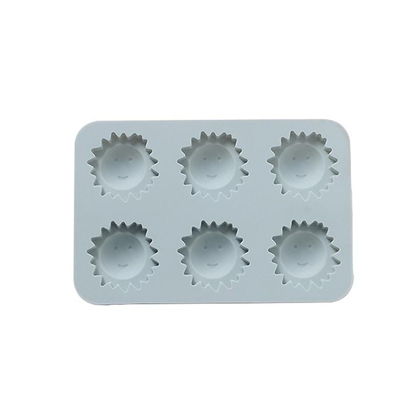 6 PCS Little Sun DIY Chocolate Candy Mold Ice Tray Baking Mold (Pink)