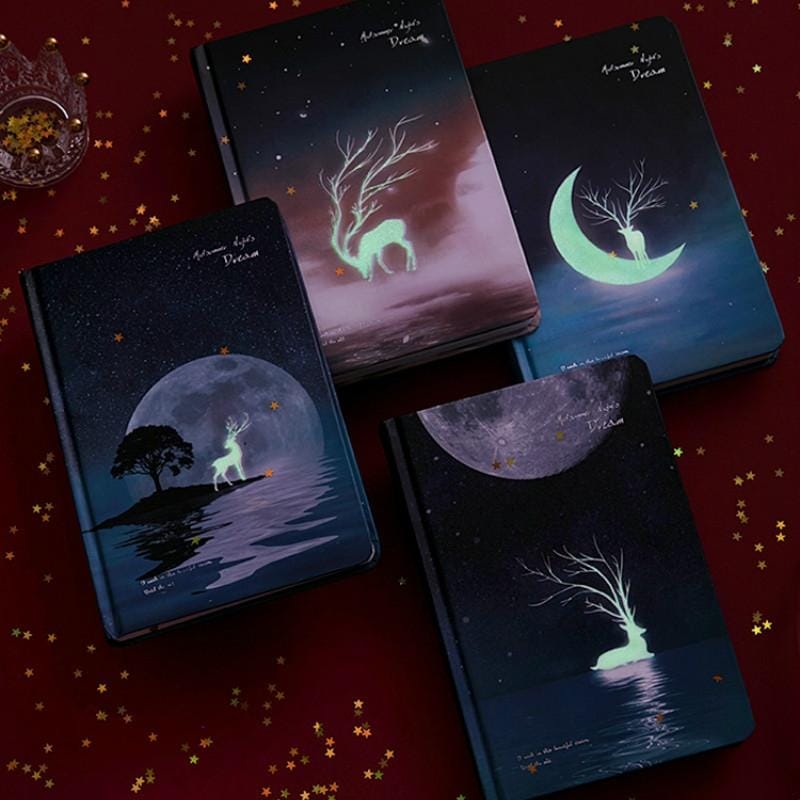 2 PCS Starry Luminous Hand Ledger Simple Coloring Page Hand-painted Notebook, Size: A5 (0313C-Cloud)