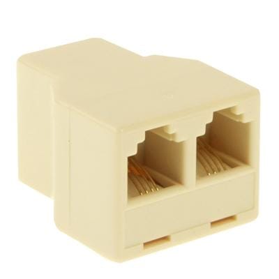 RJ11 Female to 2 Female Phone Splitter