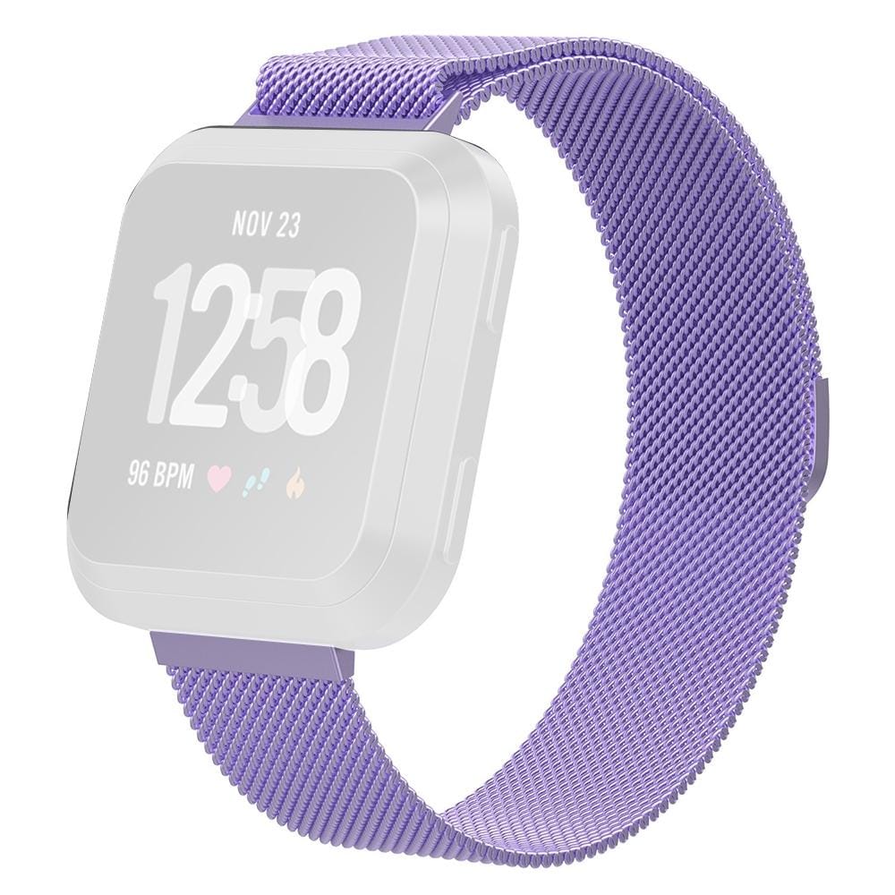 For Fitbit Versa 2 / Fitbit Versa / Fitbit Versa Lite Milanese Watch Strap, Small Size: 2.3x22.5cm (Lavender)