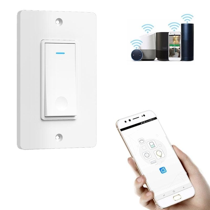 120 Type WiFi Smart Wall Touch Switch, US Plug (White)