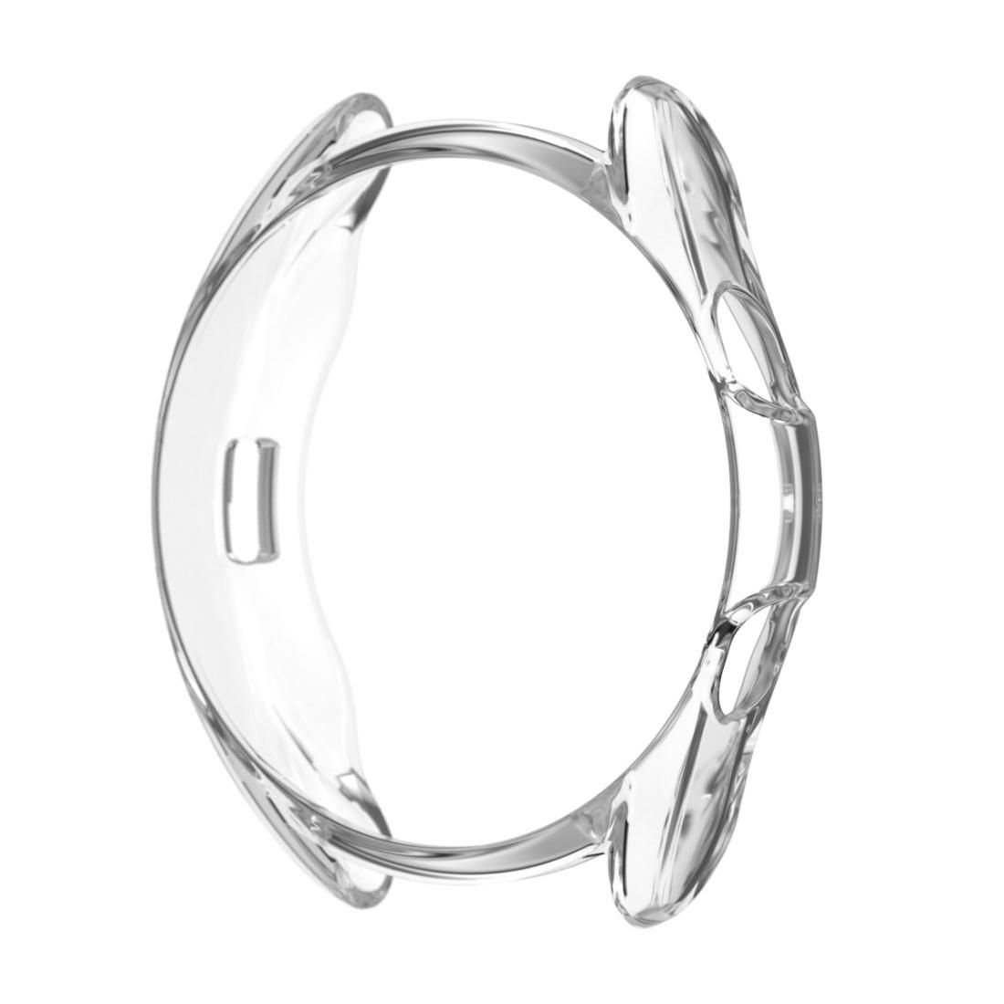 Electroplating Hollow Half-pack TPU Protective Case, Size:For Samsung Galaxy Watch 3 45mm (Transparent)