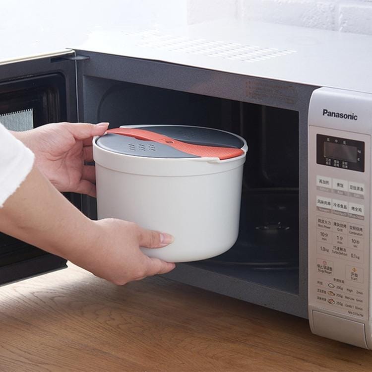 Kitchenware Microwave Oven Utensils Rrice Cooker Heating Steamer Pot Steamed Rice Box (Forest Green)