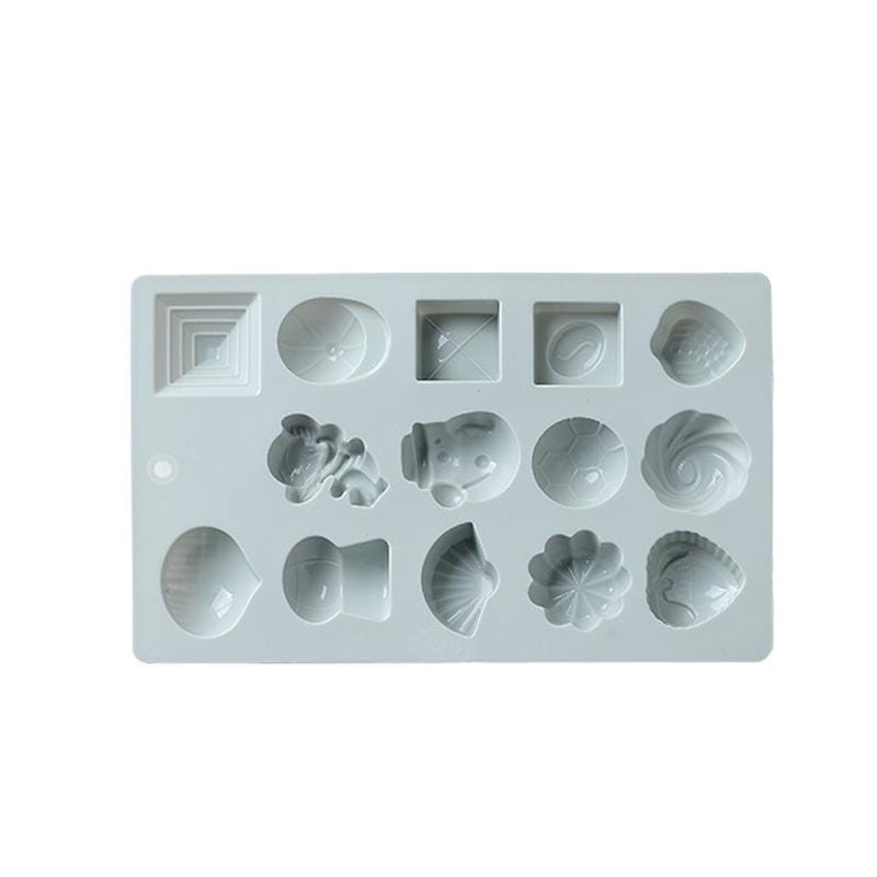 6 PCS Cartoon Silicone Ice Tray Mold Cake Chocolate Baking Mold (Blue)