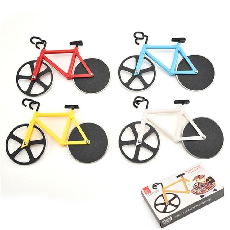 2 PCS Stainless Steel Bicycle Pizza Cutter Knife Cake Cutter Creative Hob Random  Color Delivery