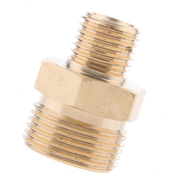 2xPressure Washer Swivel Brass Hose Adapter Connector 22mm M to 14mm M