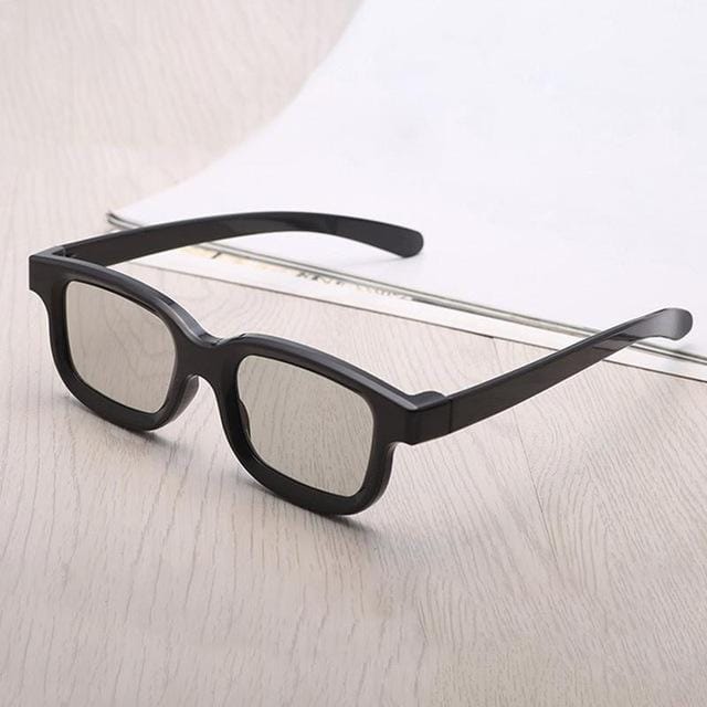 3D Movie Glasses Universal Plastic Polarized Non-Flash-Type Theater Dedicated For Movie Game (Black)