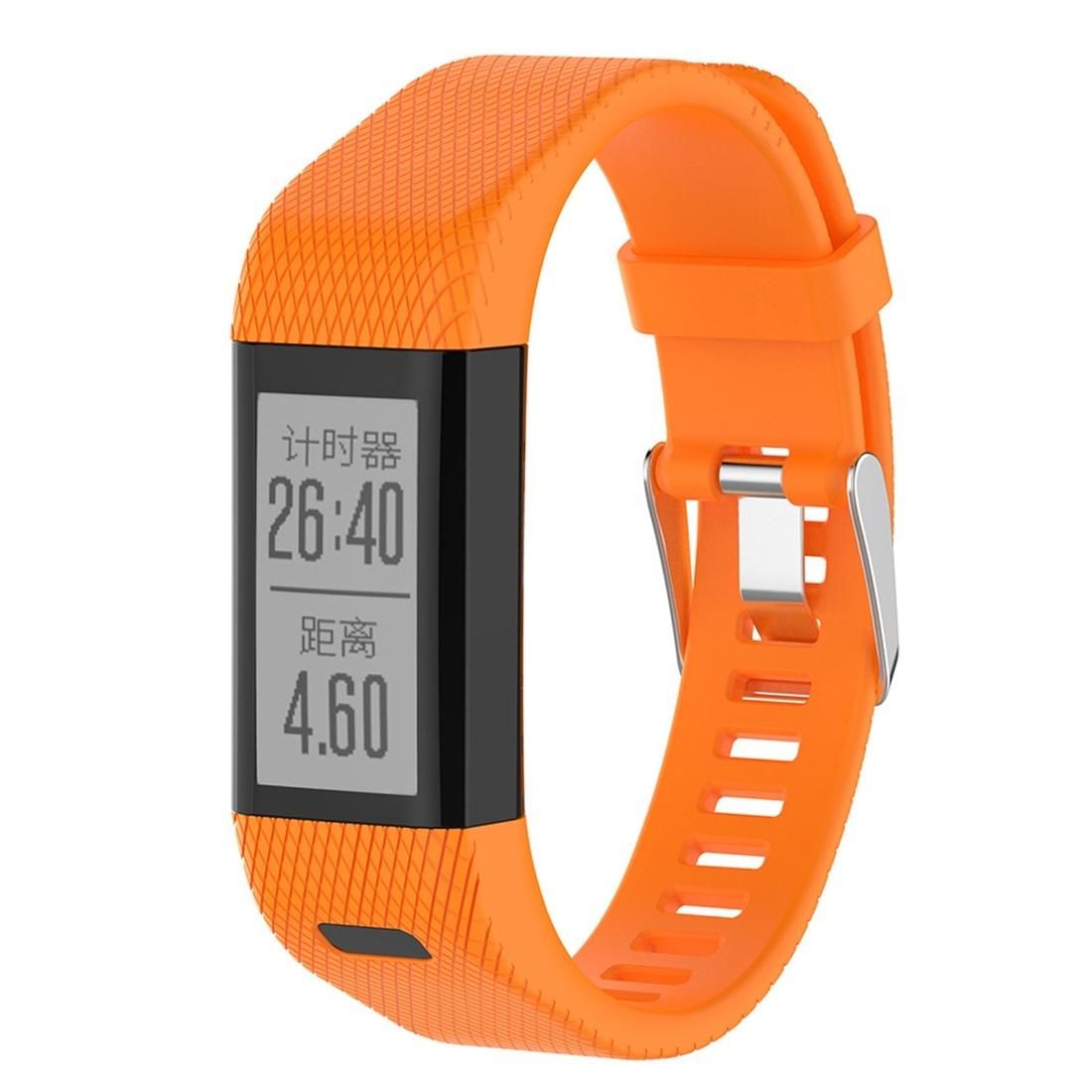 Smart Watch Silicone Wrist Strap Watchband for Garmin Vivosmart HR+ (Orange)