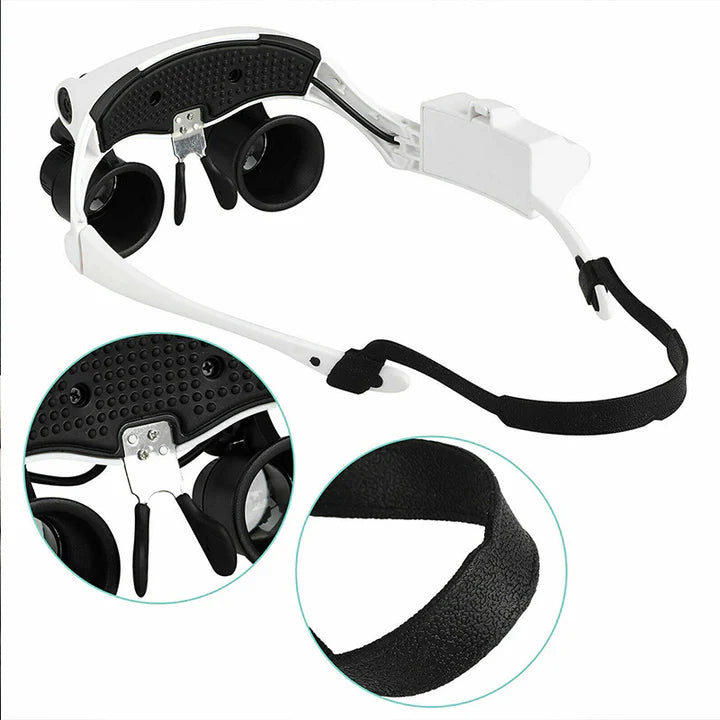 Portable Magnifier Glasses LED Magnifying Head Mount