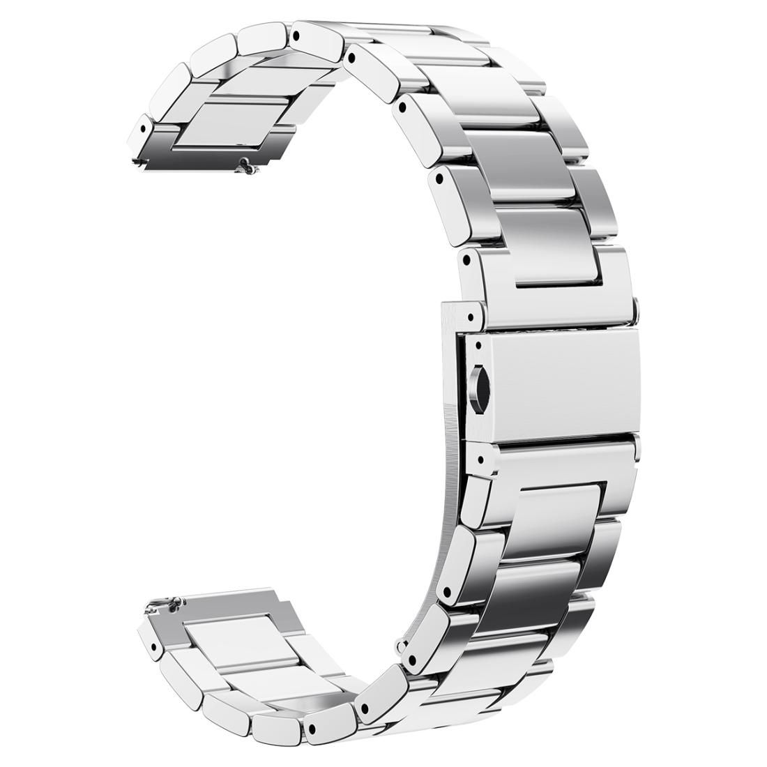 For Xiaomi Smart Watch Stainless Steel Three Beads Replacement Strap Watchband (Silver)