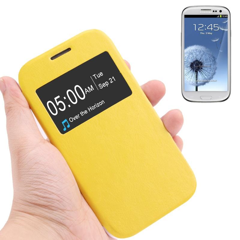 DIY 3D Sublimation Machine Plastic & Leather Case Cover for Galaxy Galaxy SIII / i9300 (Yellow)