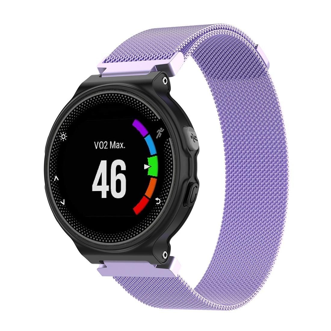 Milanese Wrist Strap Watchband for Garmin Forerunner 235 26cm (Light Purple)