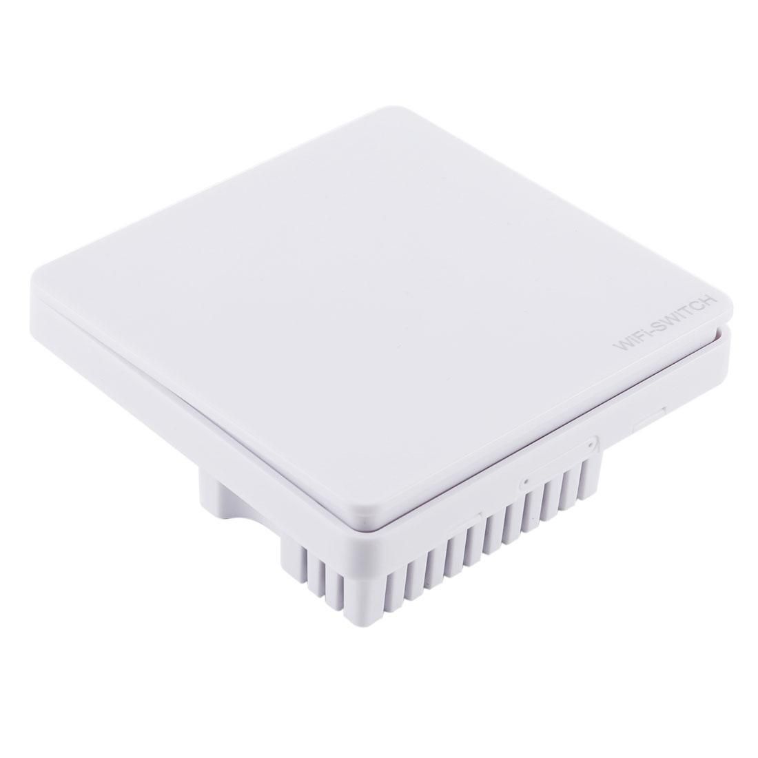 QEVDO QSAW1 WiFi & Single Button 86mm/1Gang 3Way Neutral Wire Live Wire Wall Smart Switch, Support Alexa / Google Home Voice Control (White)