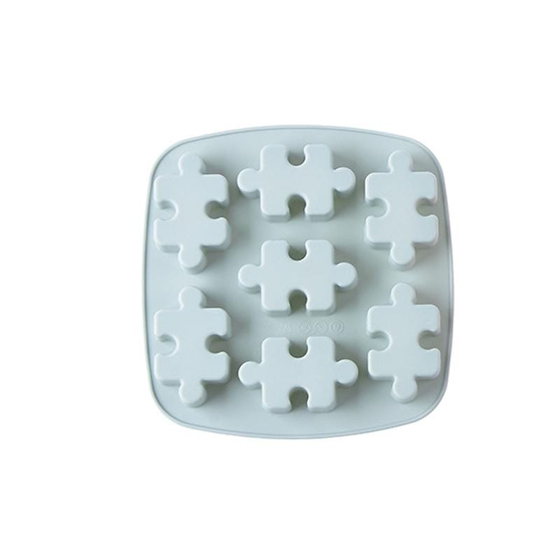 4 PCS Silicone Creative Ice Tray Puzzle Mold Microwave Oven Baking Chocolate Mould (Pink)