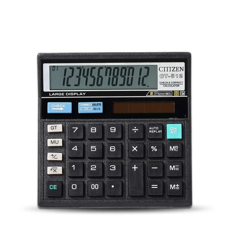 GTTTZEN CT512 Economical Solar Decoration Office Supplies Desktop Calculator