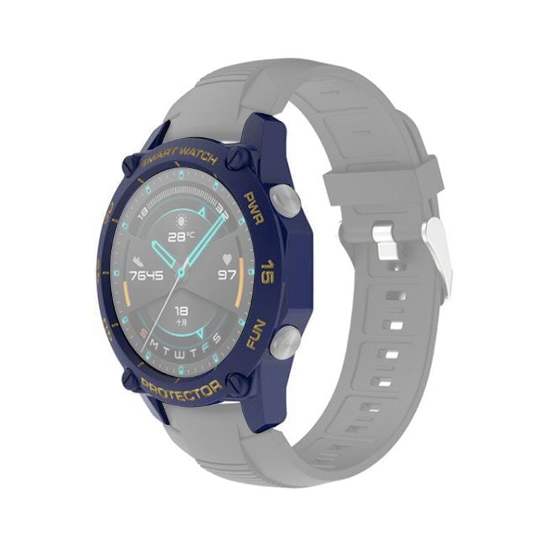 For Huawei Watch GT2e 46mm Smart Watch TPU Protective Case, Color:Blue+Gold