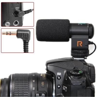 Mic-109 Directional Stereo Microphone with 90 / 120 Degrees Pickup Switching Mode for DSLR & DV Camcorder (Black)