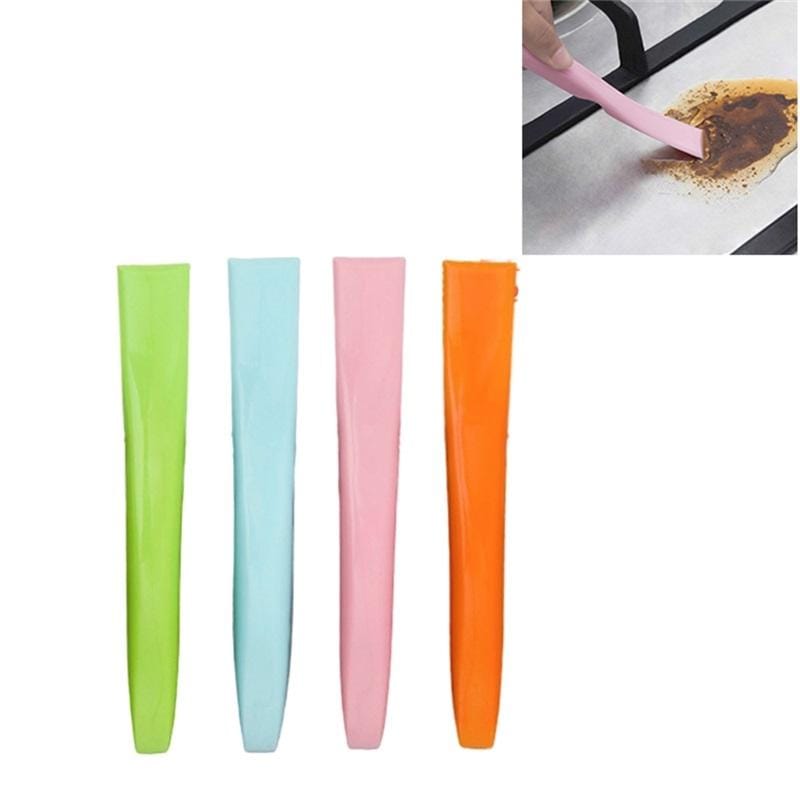 10 PCS Gas Stove Cleaning Double-headed Shovel Kitchen Gadget Gap Decontamination Shovel Door And Window Cleaning Scraper Can Opener Random Color Delivery