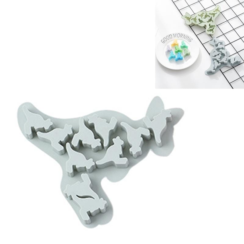 4 PCS Kangaroo Shape Ice Cream Silicone Mold Maltose Chocolate Mold Ice Tray (Blue)