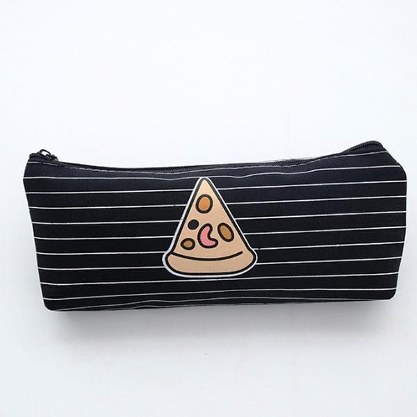 Fast Food Pencil Case Cute Pencilcase Student Canvas Chips Coke Pen Bag Box Offic School Supplies Stationery Gift (Pizza)