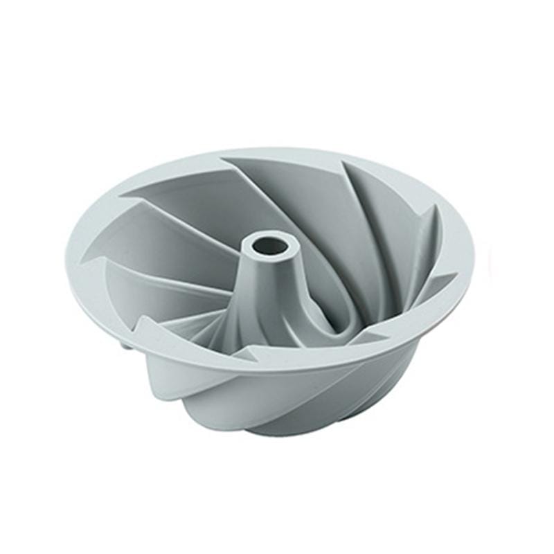 4 PCS Chiffon Cake Mold Household Steamable Silicone Non-stick Baking Tools, Style:Rotary Savarin Bakeware (Blue)
