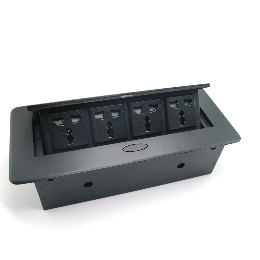 Desktop pop up Socket 3 Universal plug with USB A&A charging with 1.8m power cable