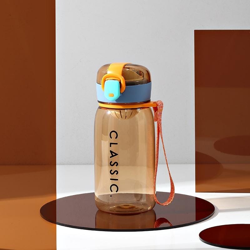 Summer Color Contrast Creative Portable Water Cup Simple Student Cute Fresh Plastic Cup, Capacity: 400ml (Yellow)