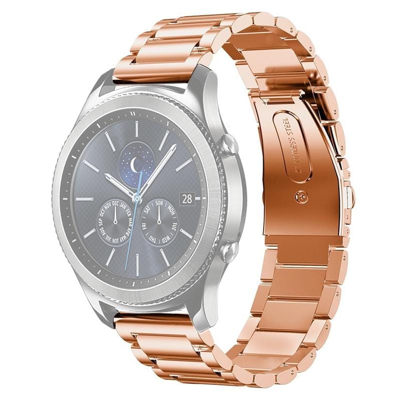 Stainless Steel Wrist Watch Band for Samsung Gear S3 22mm (Rose Gold)