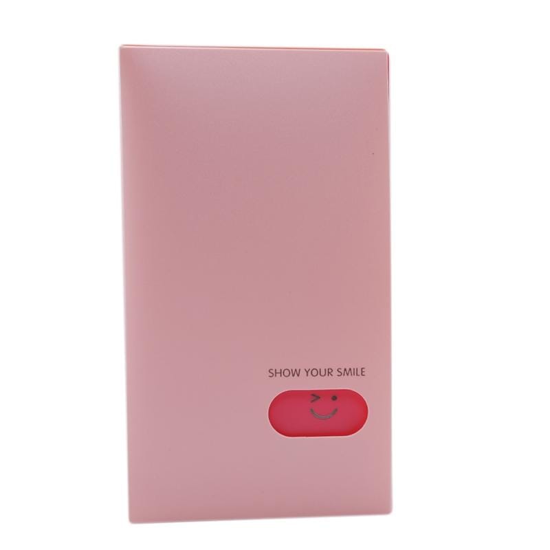 Smiley Face Pattern Portable Business Card Book Card Holder Small Card storage Book Card Sticker Collection Ticket Collection (Yellow)