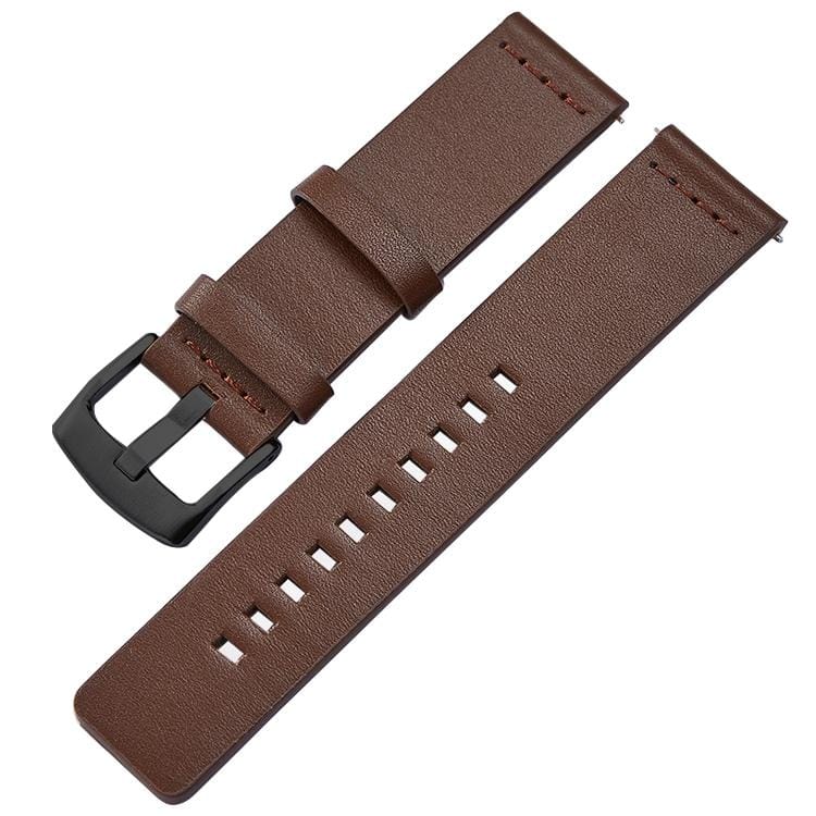 Smart Watch Black Buckle Leather Wrist Strap for Apple Watch / Galaxy Gear S3 / Moto 360 2nd, Specification: 20mm (Brown)