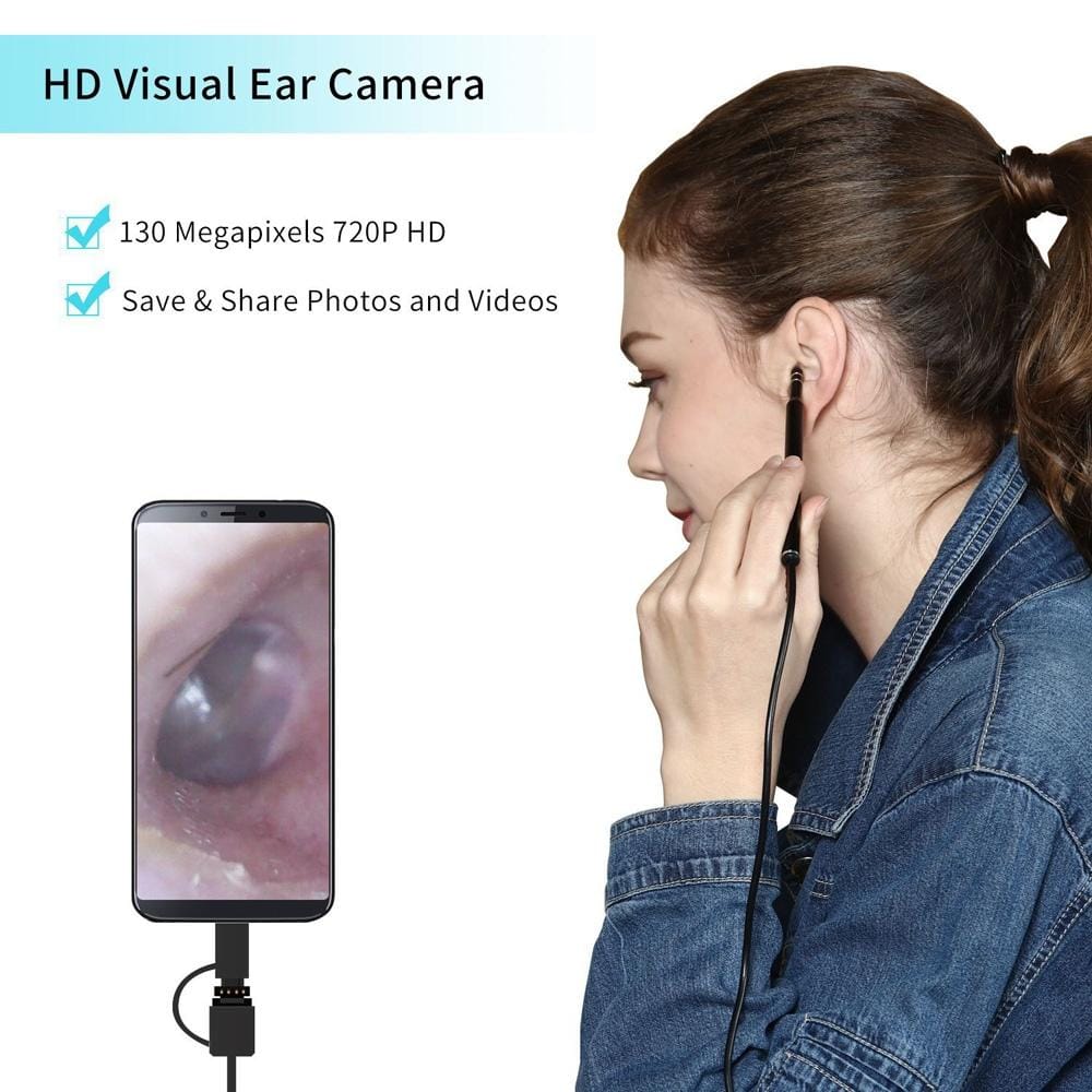 iw99B 1.3MP WiFi HD Visual Eardrop Endoscope Borescope with 6 LEDs, IP67 Waterproof, Lens Diameter: 5.5mm, Length: 2m