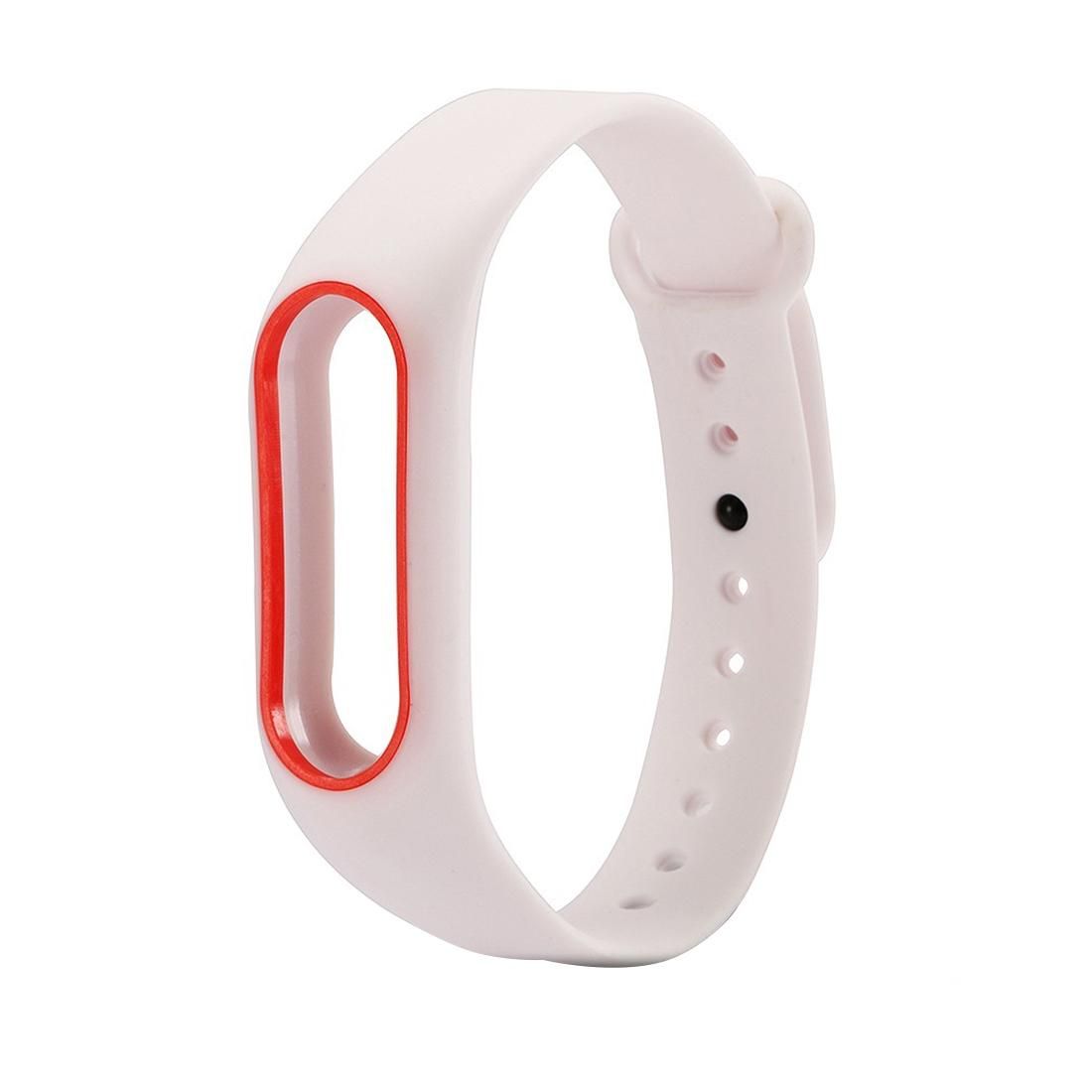 For Xiaomi Mi Band 2 Colorful Silicone Wrist Strap, Watch Band,Host not Included (White)