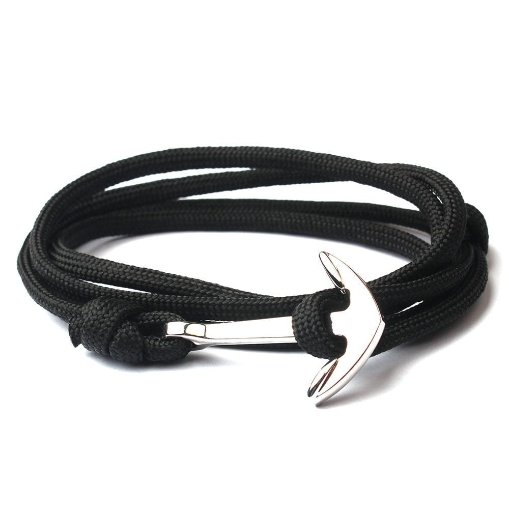 Alloy Anchor Charm Multilayer Leather Friendship Bracelets (Red)