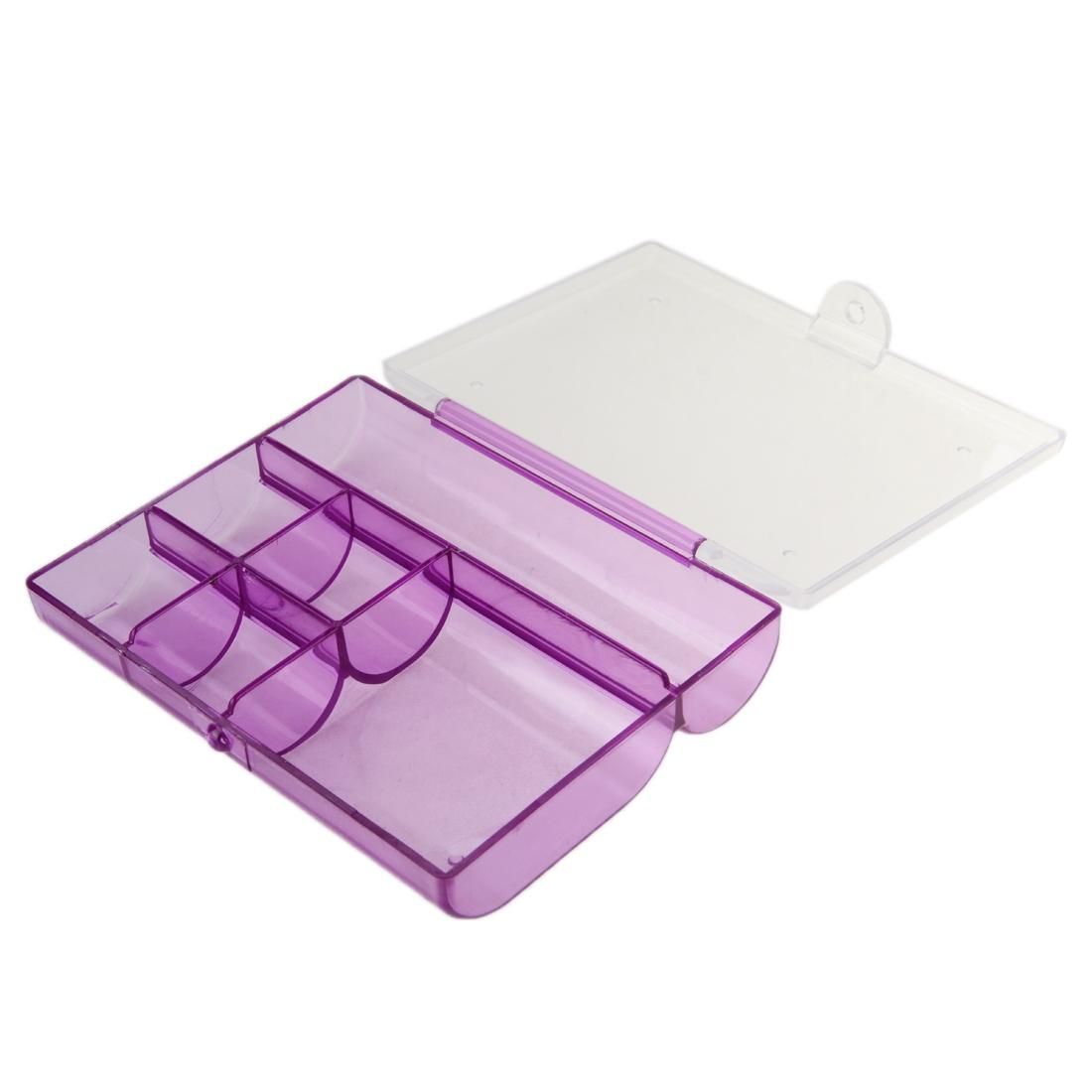 Transparent Plastics Jewelry Box (Purple)