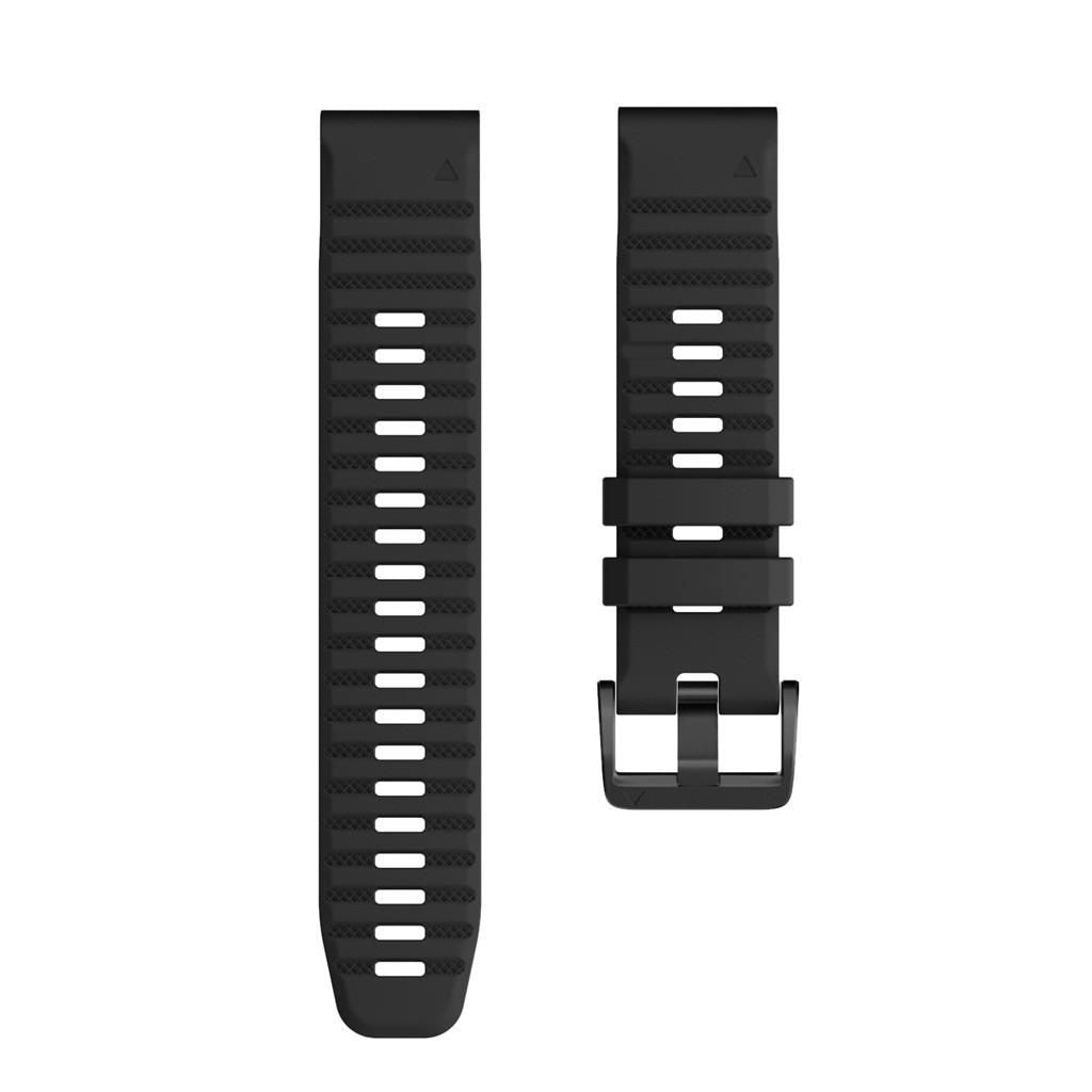 For Garmin Fenix 6X 26mm Smart Watch Quick Release Silicon Wrist Strap Watchband (Black)