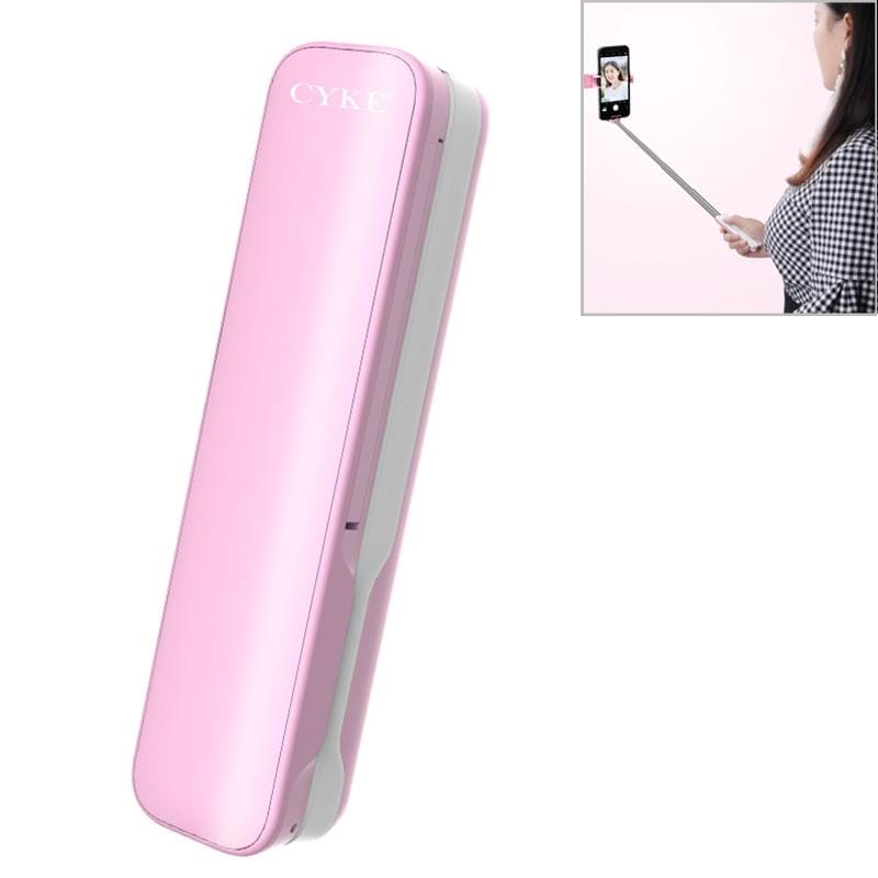 CYKE M1 Mini Universal Foldable Hidden One-piece Wired Control Selfie Stick without Fill Light (Pink)