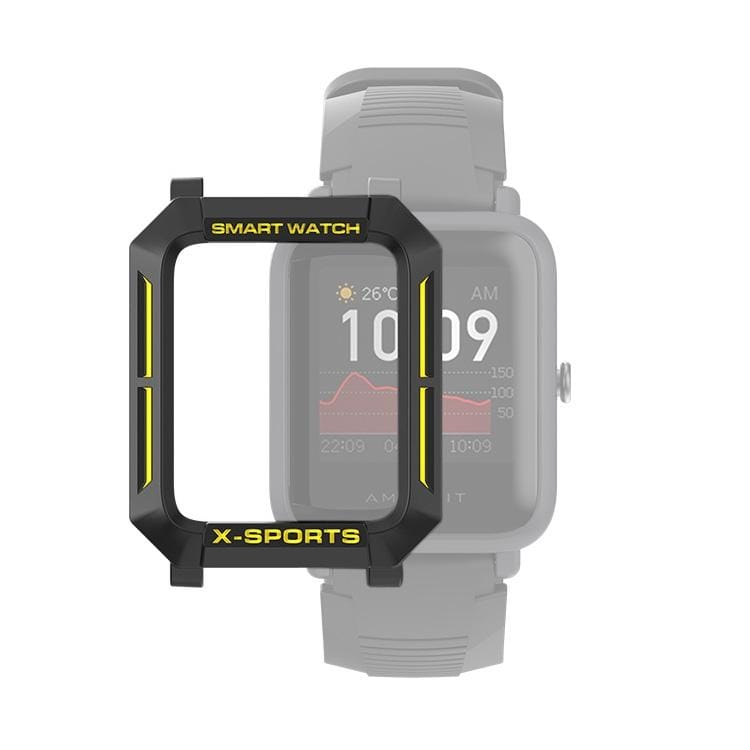 For Huami Amazfit Bip Lite Version 1S / Bip S Smart Watch TPU Protective Case, Color:Black+Yellow