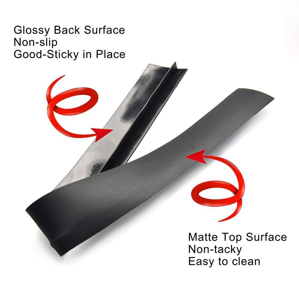 2 PCS 25 inches Gas Stove Slit Strip Antifouling Dustproof Waterproof Kitchen Sealing Strip (Black)