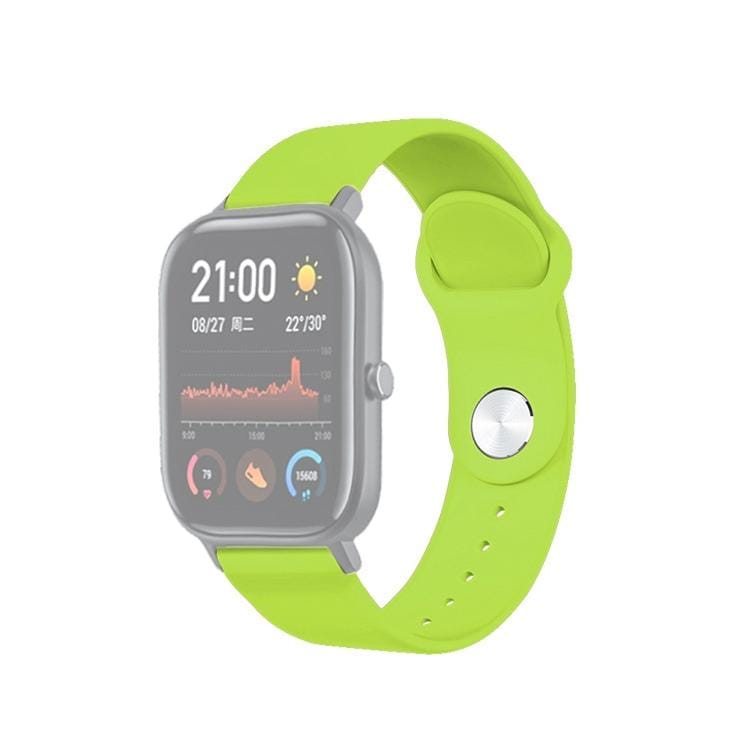 22mm For Huami Amazfit GTS Silicone Replacement Strap Watchband (Lime Green)